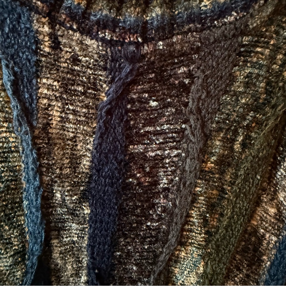 Vintage 90s Tundra Canada Sweater 3XLT XXXLT Coogi Style 3D Knit Blue Brown - Picture 7 of 12